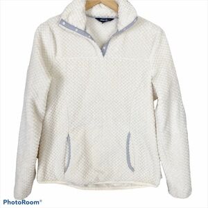 EDDIE BAUER Off-White Diamond Quilted Pullover XS